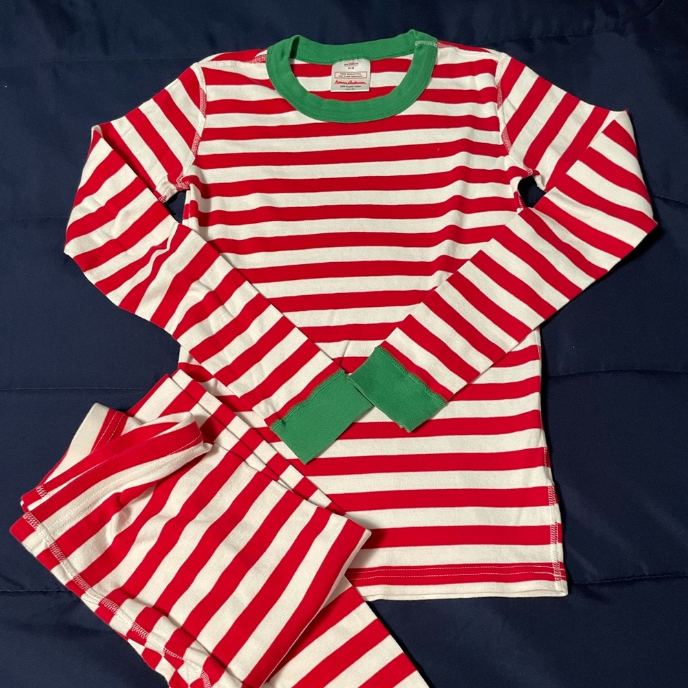 Hanna Andersson Organic Christmas Long Johns Size 14